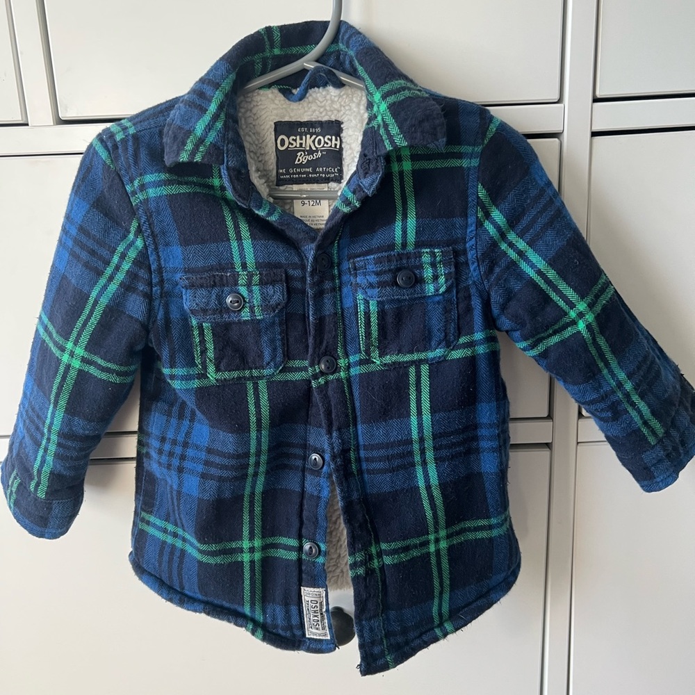 Toddler boy thick flannel jacket
